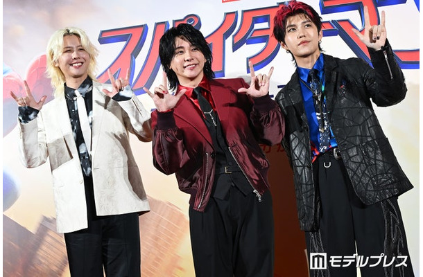 「スパイダーマン:ブランド・ニュー・デイ」ジャパンプレミアイベントに登壇した藤澤涼架、大森元貴、若井滉斗/Mrs. GREEN APPLE(C)モデルプレス