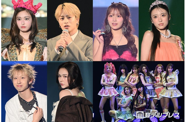 （上段左から）ゆうちゃみ、白濱亜嵐、希空、矢吹奈子（下段左から）MON7A、村重杏奈、Hearts2Hearts（C）モデルプレス