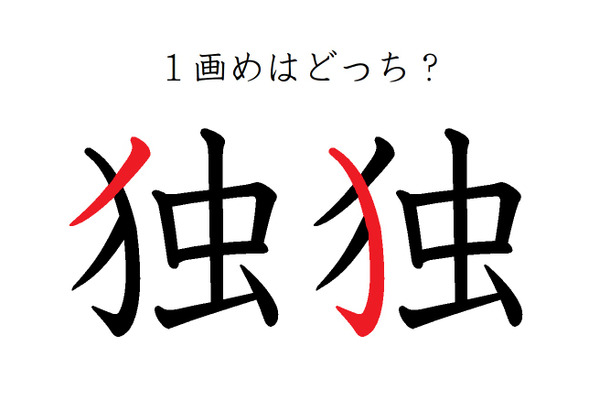 「独」の1画目はどこ? 間違えている人が結構多い!