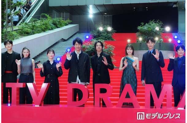 「日テレ10月期ドラマ合同制作発表会見」に出席したチ・チャンウク、今田美桜、伊藤沙莉、大泉洋、山下智久、志田彩良、福士蒼汰、風間俊介（C）モデルプレス