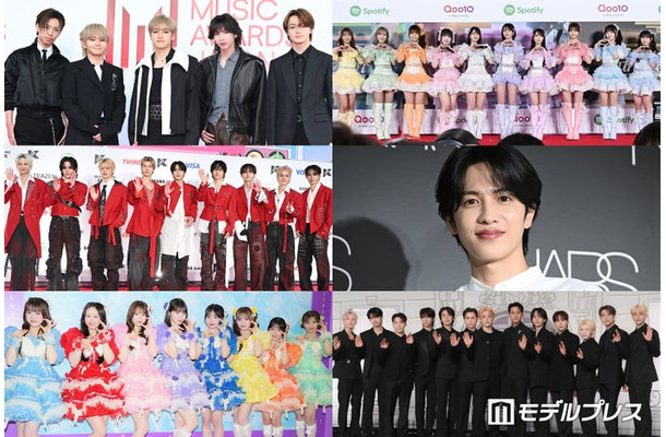 （上段左から）STARGLOW・＝LOVE （中段左から）JO1・志尊淳（下段左から）CUTIE STREET・SEVENTEEN（C）モデルプレス
