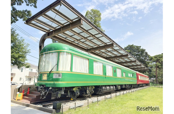 清瀬市立中央公園内に設置されている「夢空間」のダイニングカーとラウンジカー