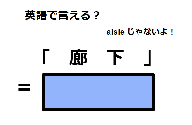 英語で「廊下」は何て言う？