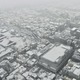 古都の街並みに大雪、白一面