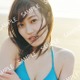 櫻坂46松田里奈、夕日に照らされたビーチで水着姿披露 1st写真集封入特典解禁【まつりの時間】