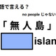 英語で「無人島」は何て言う？