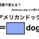 英語で「アメリカンドッグ」は何て言う？