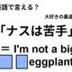 英語で「ナスは苦手」は何て言う？