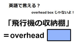 英語で「飛行機の収納棚」はなんて言う？