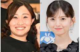 キンタロー。“小顔ものまね”で齋藤飛鳥と2ショット「顔面3分の2を削りメイク」