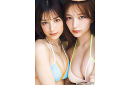 “エリマリ姉妹”Erika＆百瀬まりな、美バスト開放「ヤンマガ」6年ぶり表紙登場