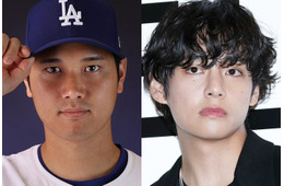 BTS・V、ドジャース始球式で大谷翔平選手とハグ＆記念撮影「スーパースターの共演」「背番号に感激」と注目集まる