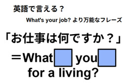 英語で「お仕事は何ですか?」は何て言う?