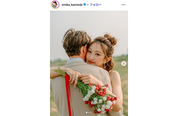 元NMB48上枝恵美加、スペイン人男性との結婚発表 夫顔出しウエディングショットも公開