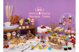 広島で韓国スイーツブッフェ、虹色ケーキや出来立て苺飴など人気のスイーツ勢揃い