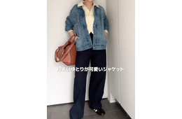 【ユニクロ】Gジャンは使い倒すこと必至！ゆるっと羽織るだけでこなれる秘訣はサイズ選び【40代の毎日コーデ】