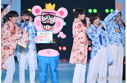 「ぽかぽか」まんぷく昼太郎がランウェイデビュー SHOW-WA・MATSURI＆観客28,500人と“ぽかぽかポーズ”も【関コレ2026S/S】