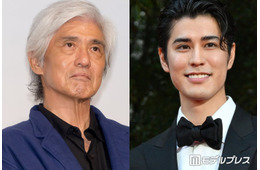 寛一郎、父・佐藤浩市とのモノクロ親子ショット公開「最強の遺伝子」「映画のワンシーンみたい」