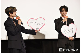 なにわ男子・高橋恭平、岩瀬洋志をひとりじめ希望 自作ハートにツッコミ「蛙化するんやけど」【山口くんはワルくない】