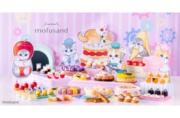 mofusandと初コラボのスイーツビュッフェ、ヒルトン大阪で開催 愛らしいにゃんこ達がケーキに