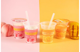 ＜今日から＞ファミマ、ピーチとマンゴーの新作フラッペ “果実をかじったような”シリーズ最新作