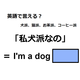 英語で「私犬派なの」はなんて言う？