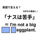英語で「ナスは苦手」は何て言う？