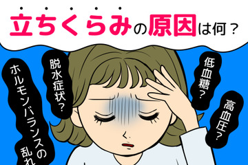 「立ちくらみ」の原因はコレだった！更年期や貧血以外の意外な原因、よくあることなの？ 画像