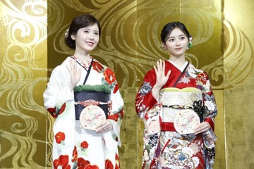 新成人の乃木坂46筒井あやめ＆井上和、華やかな晴れ着姿を披露！“にょろにょろ世代”として「一皮剥けていきたい」 画像