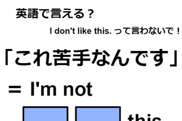 英語で「これ苦手なんです」ってなんて言う？ 画像