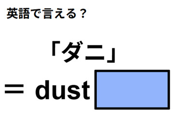 英語で「ダニ」はなんて言う？ 画像