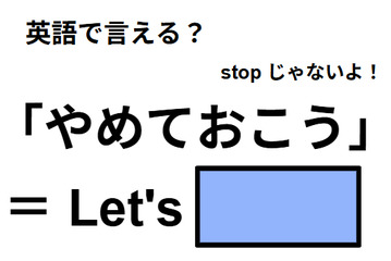 英語で「やめておこう」はなんて言う？ 画像