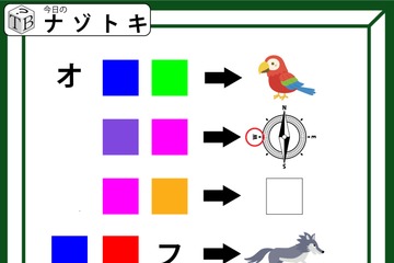 クイズです！「色に当てはまる文字は？」そこから答えを出してね！【難易度LV3.・中辛】 画像