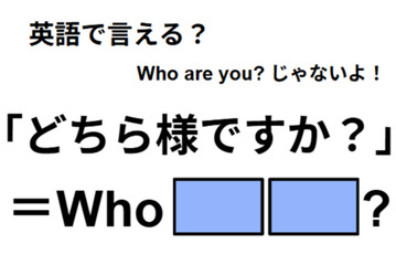 英語で「どちら様ですか？」はなんて言う？ 画像