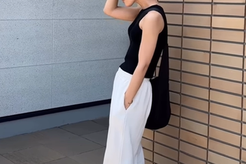 大人気【ユニクロ】ワイドスウェットパンツ。オシャレな人が購入しているカラーとは【40代の毎日コーデ】 画像