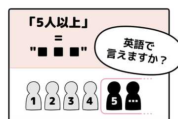 マンガでわかる！英語で「５人以上」はなんて言う？ 画像