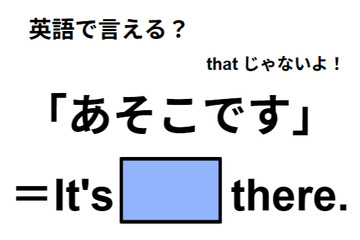 英語で「あそこです」はなんて言う？ 画像