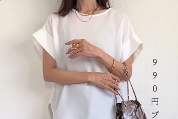 【GU】の名品「ブラウス」が値下げ中。さらっと涼しく大人映えするアイテムです【40代の毎日コーデ】 画像