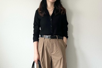 【ユニクロ・GU】で大成功。ワントーンに「ひとクセ」効かせた洗練スタイル【40代の毎日コーデ】 画像