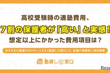 【高校受験】塾費用、年間100万円超えも…集団と個別の差は？ 画像