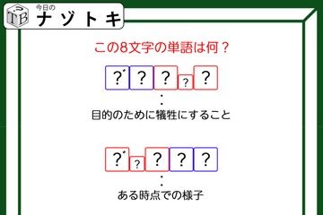 クイズです！「ヒントから8文字の言葉を読み解きましょう」目的のために犠牲にすること、を言葉にすると？【難易度LV3.・中辛】 画像