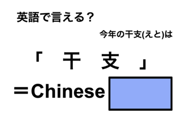 英語で「干支」は何て言う？ 画像