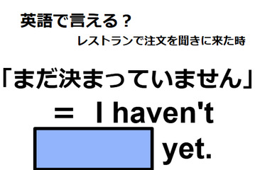 英語で「まだ決まっていません」は何て言う？ 画像