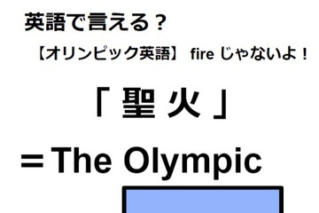 英語で「聖火」は何て言う？ 画像