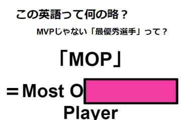 この英語って何の略？「MOP」 画像