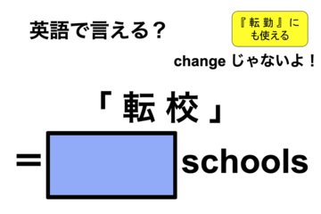 英語で「転校」は何て言う？ 画像