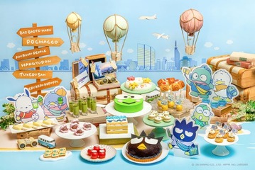 サンリオ“はぴだんぶい”がケーキやマカロンに！コラボスイーツビュッフェ福岡初開催 画像