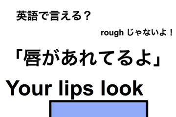 英語で「唇があれてる」は何て言う？ 画像