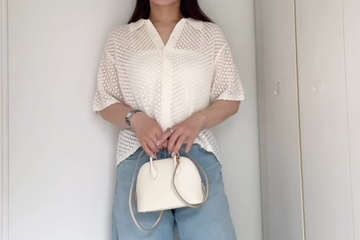 【GU】透かし編みニットが優秀！デニム合わせでつくる、爽やかで心地よい初夏のカジュアルスタイル【40代の毎日コーデ】 画像