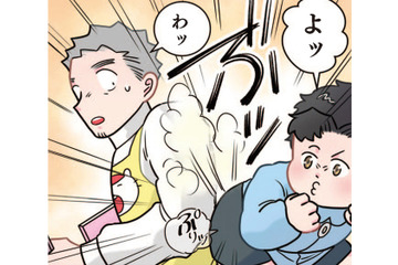 「やばいやばい！」と叫びながら迫る園児。先生に助けを求めていると思いきや…まさかのテロ!?【ただいま！ 保育士でこ先生１ #12】 画像